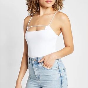Express bodysuit size small white